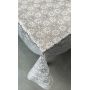 CERATA koronkowa OBRUS KORONKA KWIATKI SREBRNE BIAŁE na wymiar