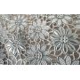 CERATA koronkowa OBRUS KORONKA KWIATKI SREBRNE BIAŁE na wymiar