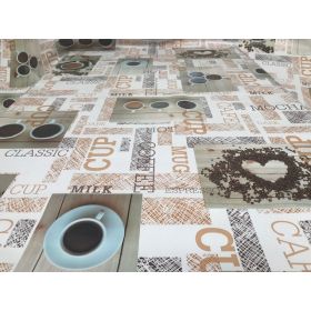 OBRUS na włókninie CERATA GRUBA NA METRY kawa BEŻ