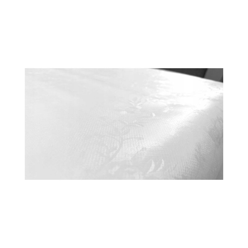 OBRUS BIAŁY CERATA BIAŁA GRUBA , NA METRY WYMIAR BIAŁE RÓŻYCZKI / KWIATKI