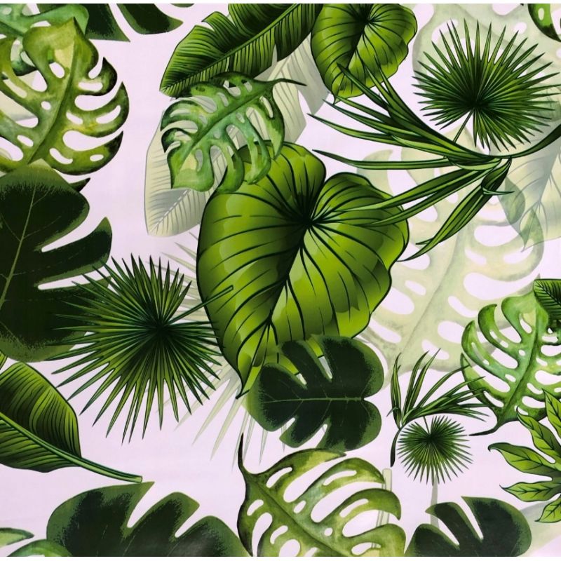 OBRUS na włókninie CERATA GRUBA , NA METRY WYMIAR ZIELONE LIŚCIE