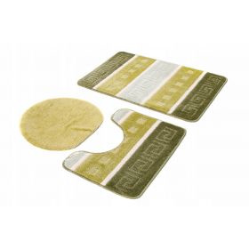 Turecki komplet łazienkowy dywaniki 3cz. ZIELONY