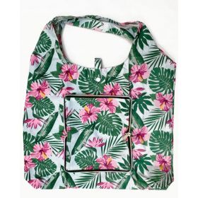 TORBA SKŁADANA EKO PORTFEL NA ZAKUPY TURKUS KWIAT RÓŻ