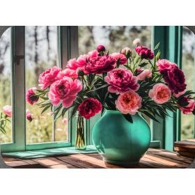 PODKŁADKA MATA LAMINOWANA NA STÓŁ PIWONIE RÓŻ