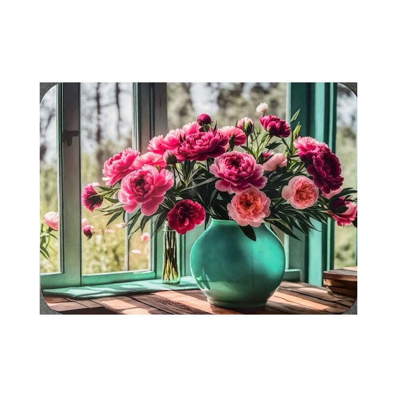 PODKŁADKA MATA LAMINOWANA NA STÓŁ PIWONIE RÓŻ