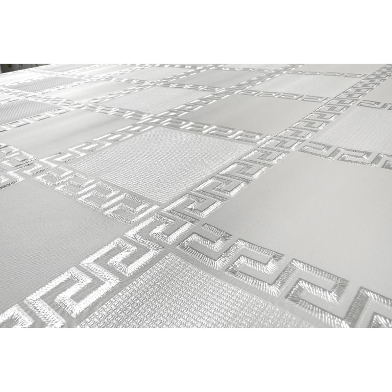 OBRUS CERATA BIAŁA SREBRNA grecka GRUBA NA METRY