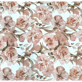 OBRUS CERATA GRUBA NA METRY Kwiaty Piwonie Róż