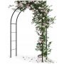 Pergola ogrodowa metalowa 145x235 cm łuk na rośliny pnące drabinka