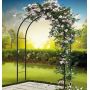 Pergola ogrodowa metalowa 145x235 cm łuk na rośliny pnące drabinka
