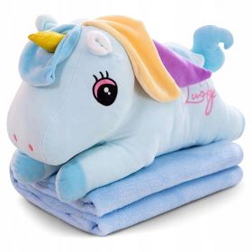 Maskotka JEDNOROŻEC 100x160 Koc z Maskotką 3w1 koc maskotka poduszka