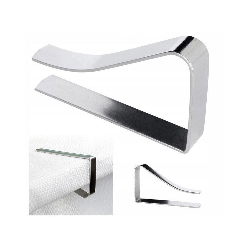 Klipsy do obrusu stalowe klamra klips