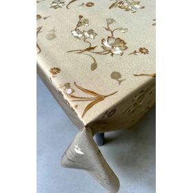 OBRUS CERATA GRUBA NA WYMIAR KWIATY ZŁOTA Połysk