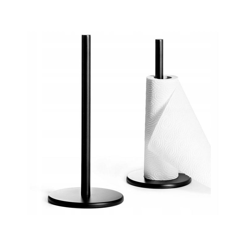 Stojak na ręcznik papierowy metalowy czarny 33 cm
