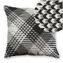 Poszewka na Poduszkę BAWEŁNA 40x40 SIWA BIAŁA CZARNA geometryczny wzór