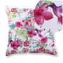 Poszewka na Poduszkę BAWEŁNA 40x40 Jasiek biała różowe kwiaty DEKORACYJNA