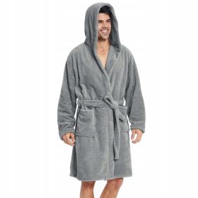 Szlafrok Mikrofibra z Kapturem SZARY Miguel L Uniwersalny Damski Męski