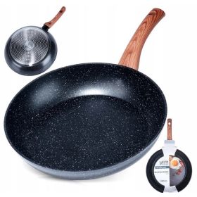 Patelnia granitowa BLACK&WOOD 28cm wszystkie rodzaje kuchni
