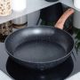 Patelnia granitowa BLACK&WOOD 28cm wszystkie rodzaje kuchni