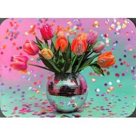 PODKŁADKA MATA LAMINOWANA NA STÓŁ TULIPANY DISCO