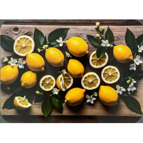 PODKŁADKA MATA LAMINOWANA NA STÓŁ CYTRYNY + LIŚCIE