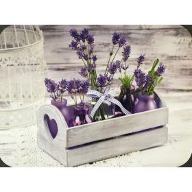PODKŁADKA MATA LAMINOWANA NA STÓŁ SKRZYNKA Z LAWENDĄ