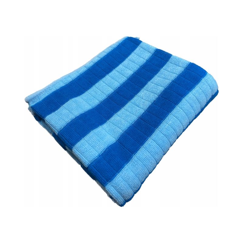 Ścierka Mikrofibra SZYBY LUSTRA niebieska Pasy 50x60