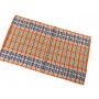 ŚCIERKA KUCHENNA Uniwersalna 38x64cm Bawełna biało pomarańczowa KRATKA