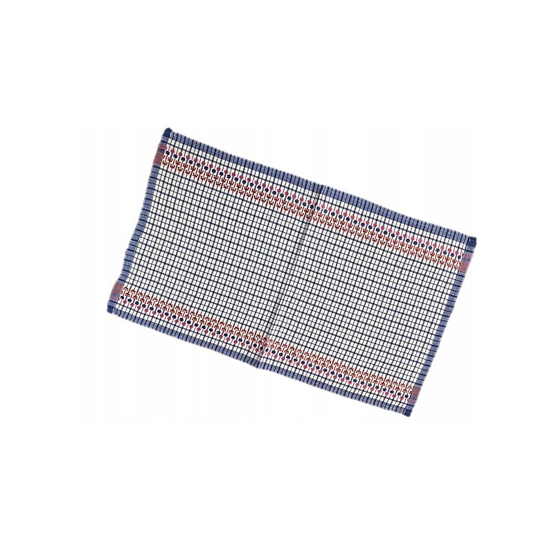 ŚCIERKA KUCHENNA Uniwersalna 38x64cm Bawełna biało niebieska KRATKA