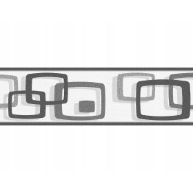 PASEK OZDOBNY DEKORACYJNY BORDER SAMOPRZYLEPNY 58 SZARE KWADRATY