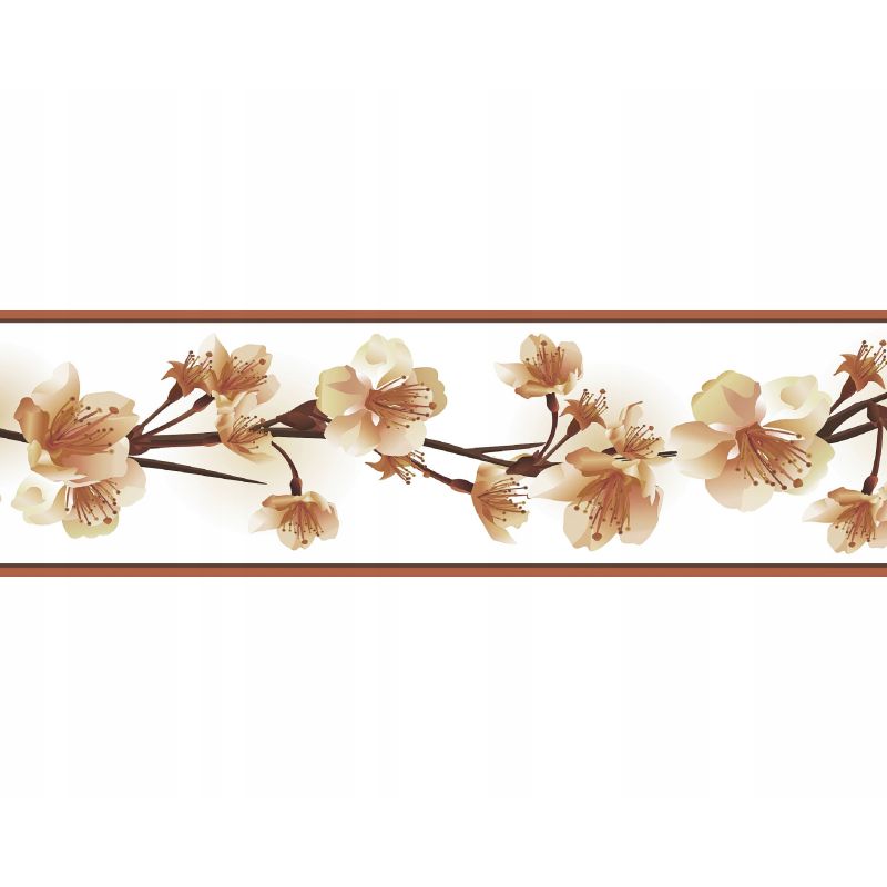 PASEK OZDOBNY DEKORACYJNY BORDER SAMOPRZYLEPNY 58 KWIATY