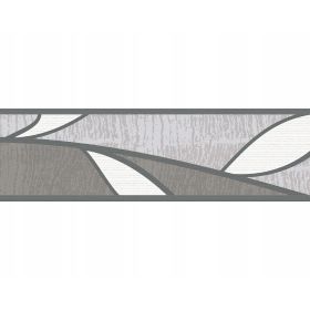 PASEK OZDOBNY DEKORACYJNY BORDER SAMOPRZYLEPNY 58 SZARY LIŚCIE