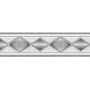 PASEK OZDOBNY WYKOŃCZENIOWY BORDER SAMOPRZYLEPNY  43 SREBNE ROMBY