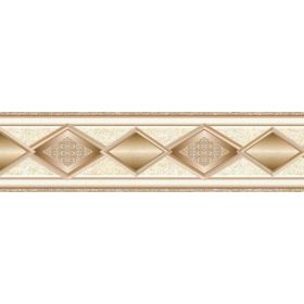 PASEK OZDOBNY WYKOŃCZENIOWY BORDER SAMOPRZYLEPNY  43 ZŁOTE ROMBY