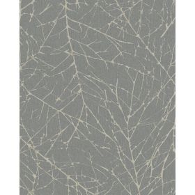 TAPETA 6716-50 SZARA SREBRO GAŁĄZKI Nowoczesna Fliz