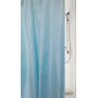 GRUBA ZASŁONA PRYSZNICOWA POLIESTROWA 180cm x 180 BIAŁA NIEBIESKIE PASY
