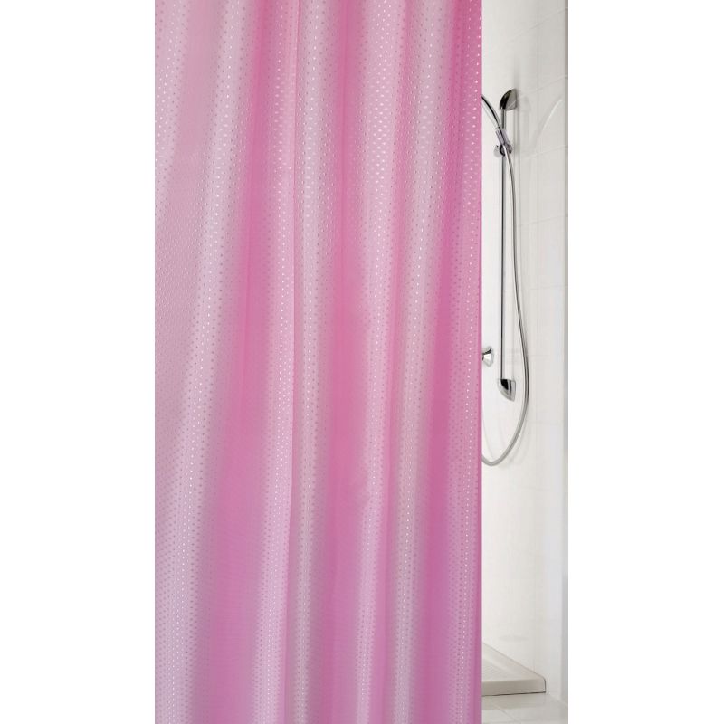 GRUBA ZASŁONA PRYSZNICOWA POLIESTROWA 180cm x 180 RÓŻOWA PERŁA KROPKI