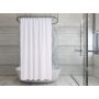GRUBA ZASŁONA PRYSZNICOWA POLIESTROWA 180cm x 180 BIAŁE KROPKI