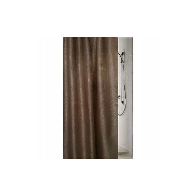 GRUBA ZASŁONA PRYSZNICOWA POLIESTROWA 180cm x 180 BRĄZOWE KROPKI
