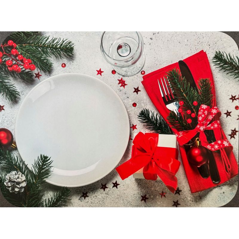 PODKŁADKA MATA LAMINOWANA NA STÓŁ BOŻE NARODZENIE ŚWIĄTECZNY TALERZ