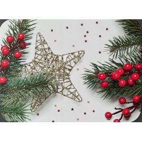 PODKŁADKA MATA LAMINOWANA NA STÓŁ BOŻE NARODZENIE ZŁOTA GWIAZDKA