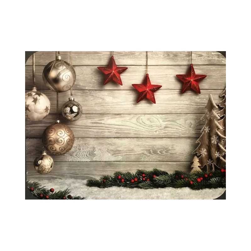 PODKŁADKA MATA LAMINOWANA NA STÓŁ BOŻE NARODZENIE DESKA BOMBKI