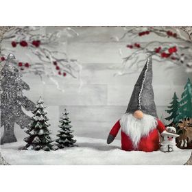 PODKŁADKA MATA LAMINOWANA NA STÓŁ BOŻE NARODZENIE SZARY GNOM