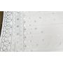 OBRUS CERATA BIAŁA SREBRNE KWIATKI + WZÓR GRUBA NA METRY
