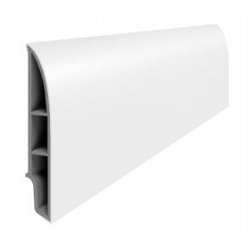 LISTWA PRZYPODŁOGOWA VOX VILO 8cm SEMPLA 708 BIAŁA 2.4M ZAOKRĄGLONA