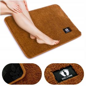 Musztardowy dywanik łazienkowy mikrofibra 40x60cm