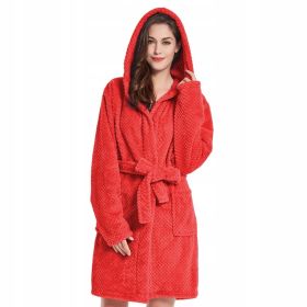 Szlafrok Mikrofibra z Kapturem Czerwony Miguel XL lekki Uniwersalny
