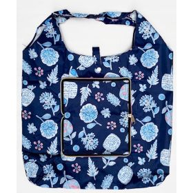 TORBA SKŁADANA EKO PORTFEL NA ZAKUPY GRANAT ROŚLINY