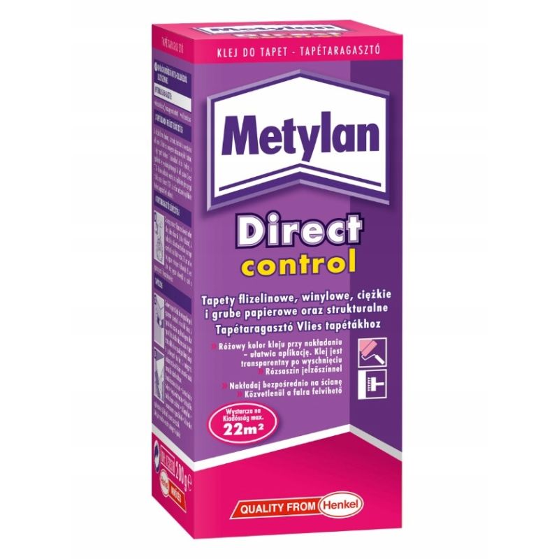Klej do tapet fizelina METYLAN DIRECT CONTROL 200g