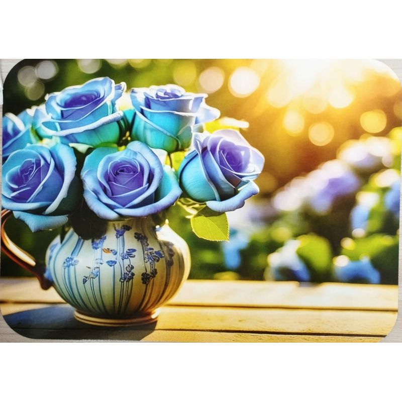 PODKŁADKA MATA STOŁOWA LAMINOWANA NA STÓŁ NIEBIESKIE RÓŻE