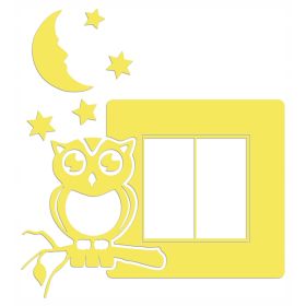 Naklejka welurowa ochronna na kontakt gniazdko NPW 210-06 L żółty